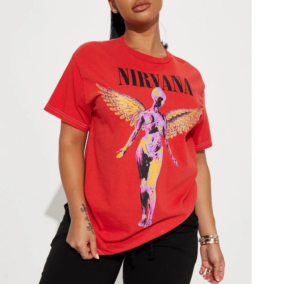 NIRVANA Other - Nirvana Galaxy In Utero Logo grunge punk rock Official L runs bigger NWT